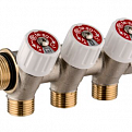 1135957 USYSTEMS коллектор SH 1" с вентилями НР/ВР 3x3/4"НР Евроконус, ц/ц 50мм '3И